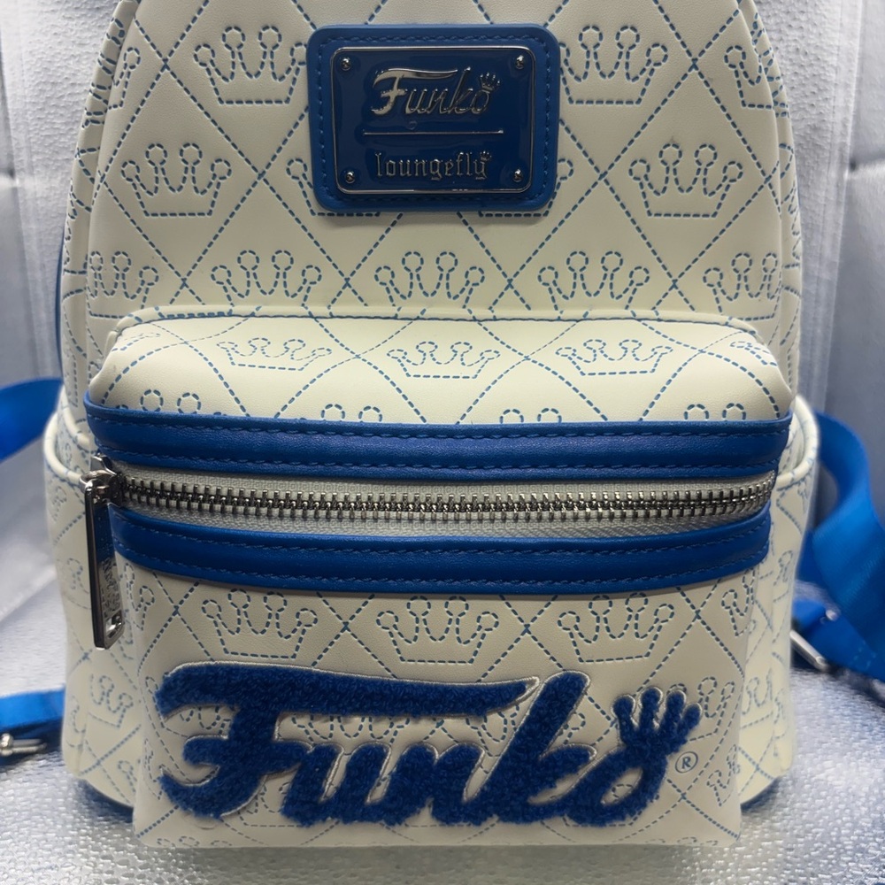 Loungefly Cream and Blue Funko Mini Backpack